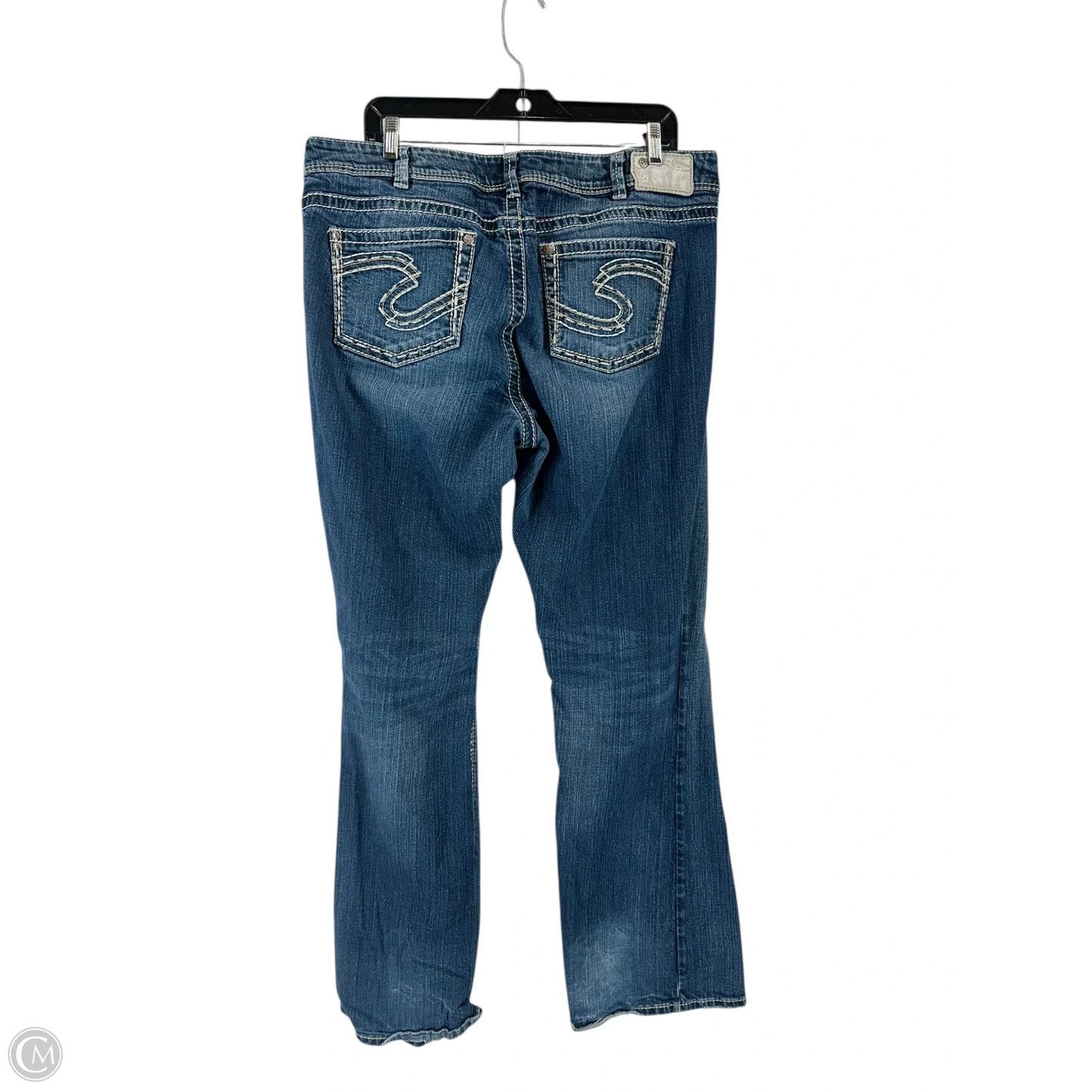 Jeans Boot Cut By Silver In Blue Denim, Size: 18