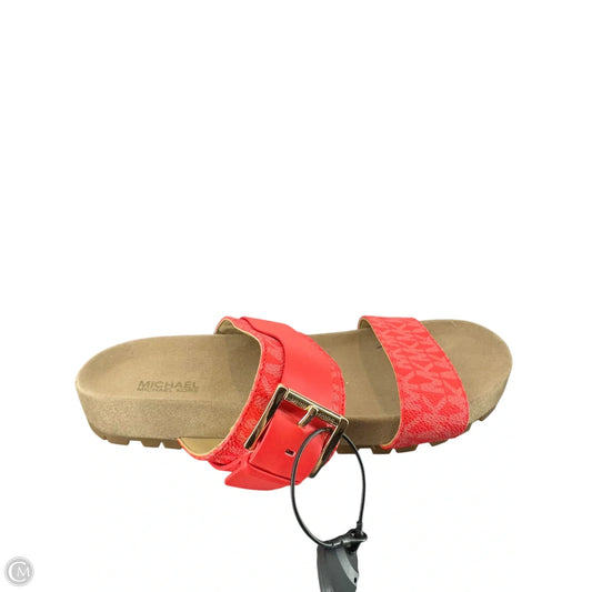 Sandals Flats By Michael By Michael Kors In Red, Size: 7.5