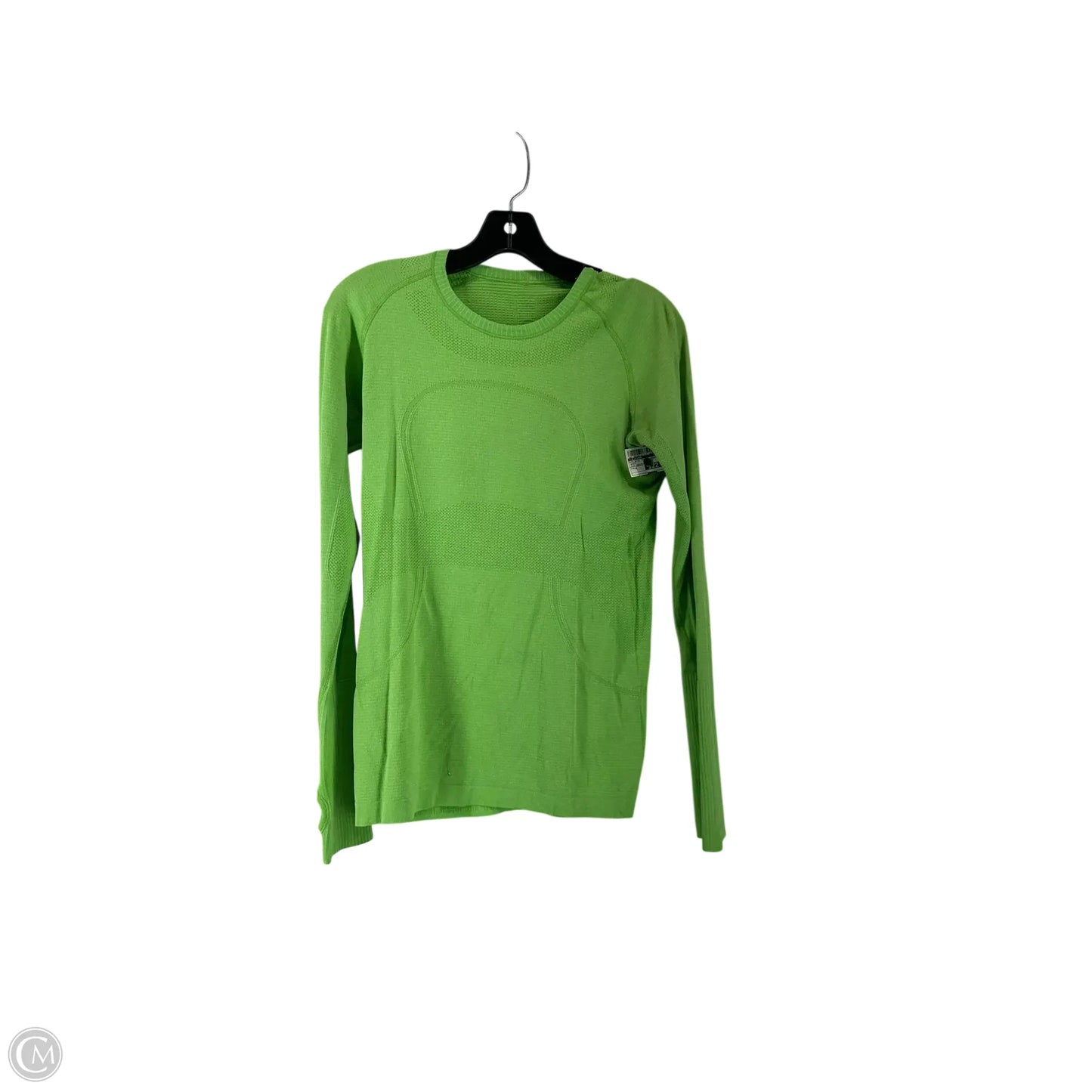 Athletic Top Long Sleeve Collar By Lululemon In Green, Size: M