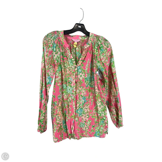 Top Long Sleeve Designer By Lilly Pulitzer In Multi-colored, Size: S