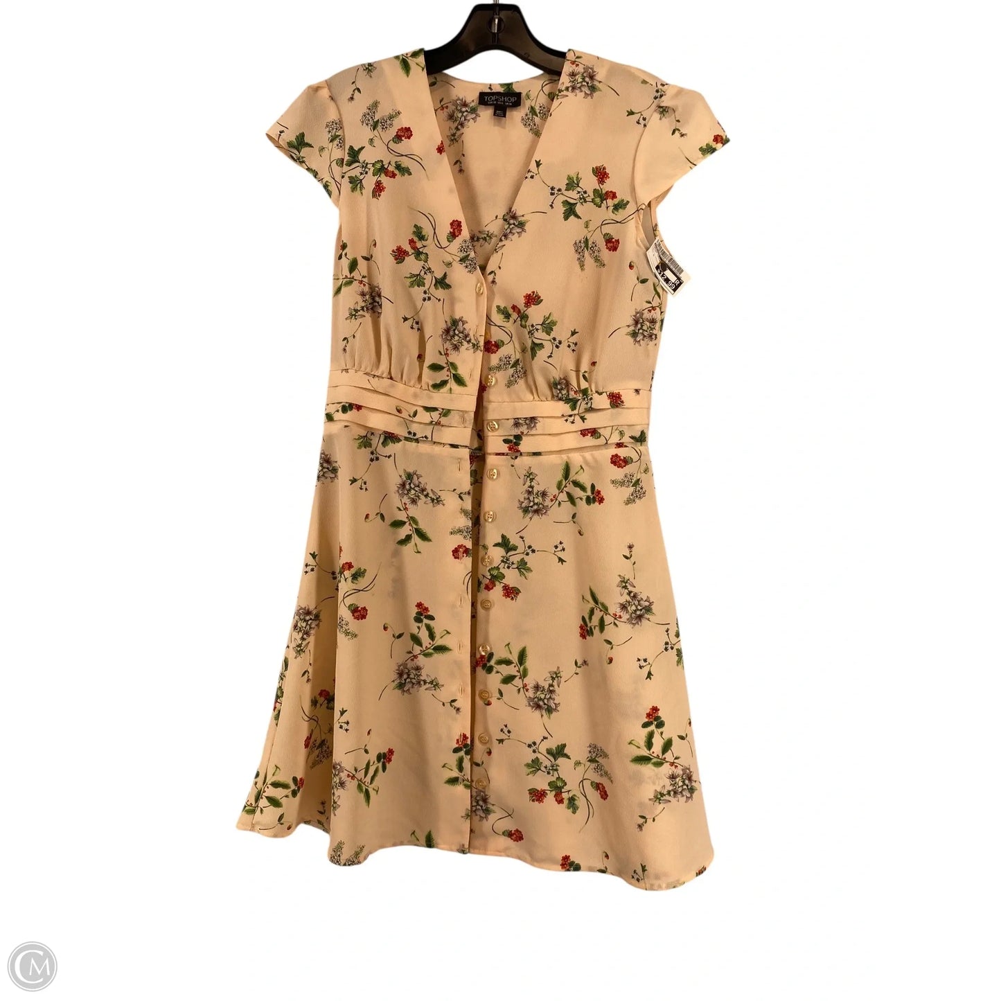 Dress Casual Short By Topshop In Pink, Size: 6