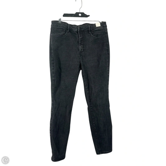 Jeans Straight By Nine West In Black Denim, Size: 14