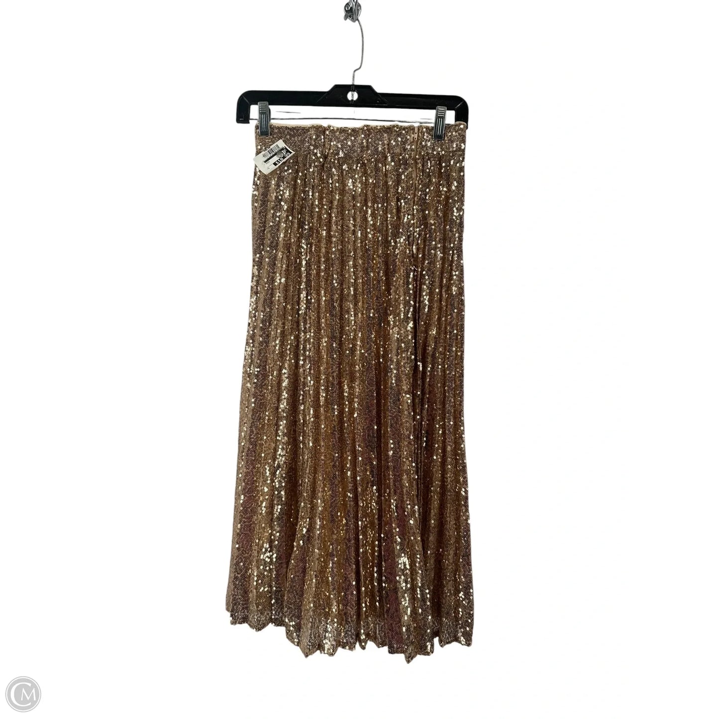 Skirt Midi By Lulus In Gold, Size: Xs