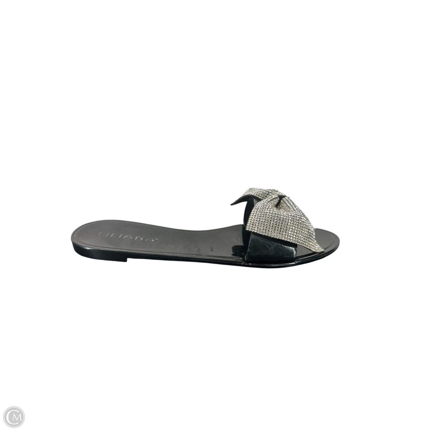 Sandals Flats By Clothes Mentor In Black, Size: 8