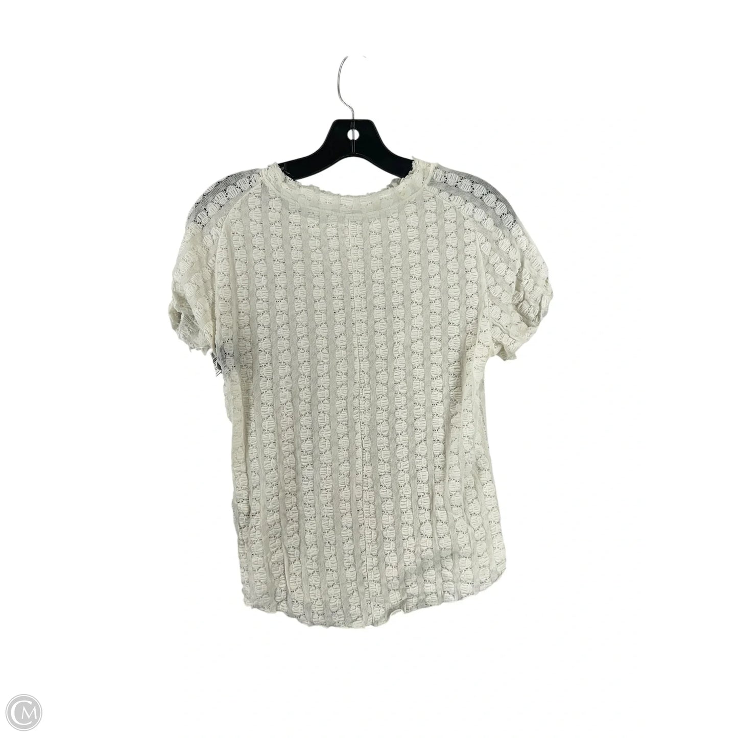 Top Short Sleeve By Free People In Cream, Size: L
