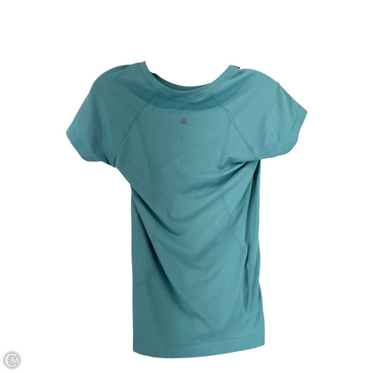 Athletic Top Short Sleeve By Lululemon In Blue, Size: 6