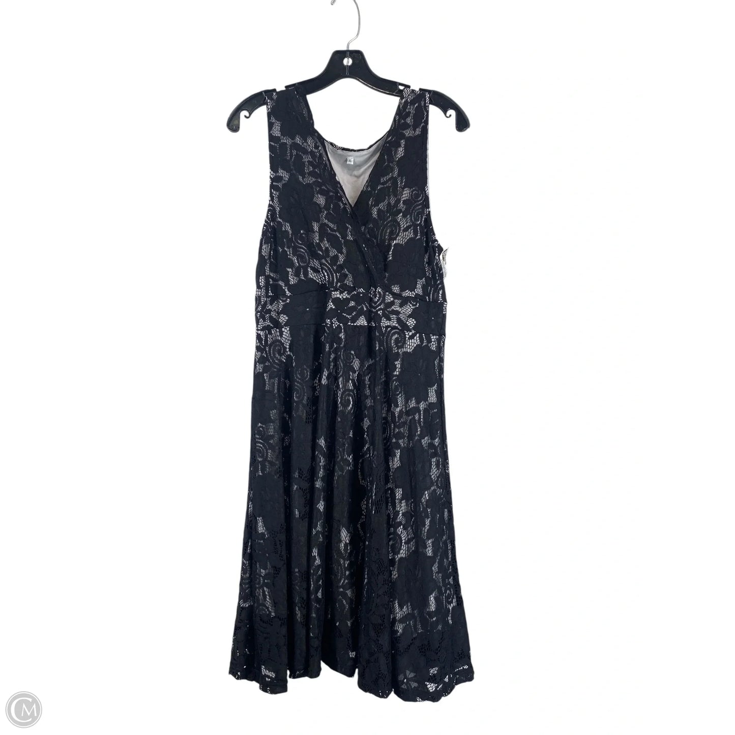 Dress Casual Midi By Clothes Mentor In Black & White, Size: Xl