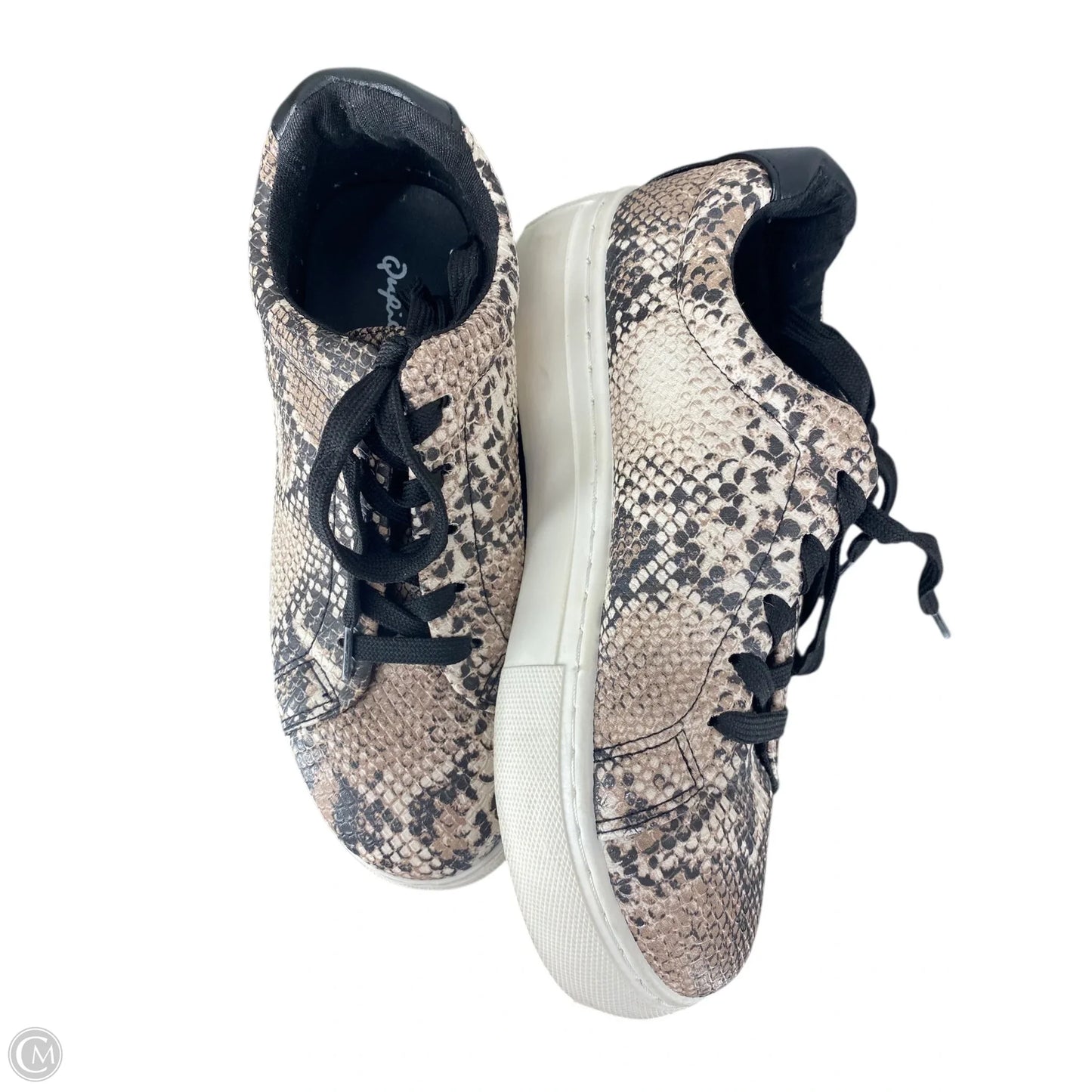Shoes Sneakers By Qupid In Snakeskin Print, Size: 6