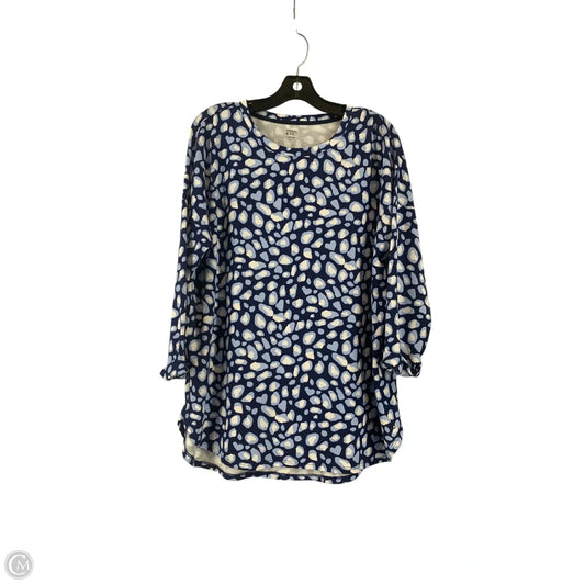 Top Long Sleeve By Crown And Ivy In Blue, Size: L
