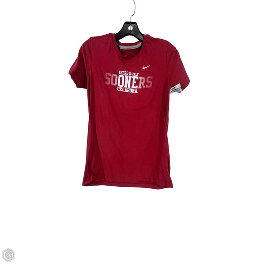 Top Short Sleeve By Nike In Red, Size: L