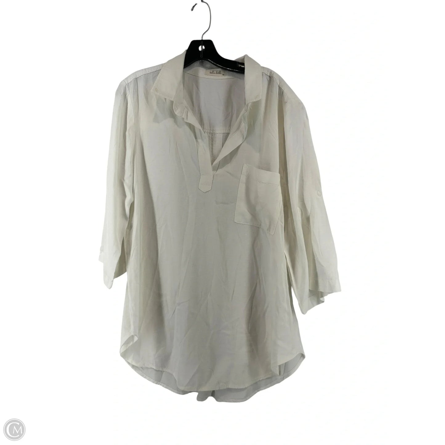 Top 3/4 Sleeve By Bella Dahl In White, Size: Xxsp