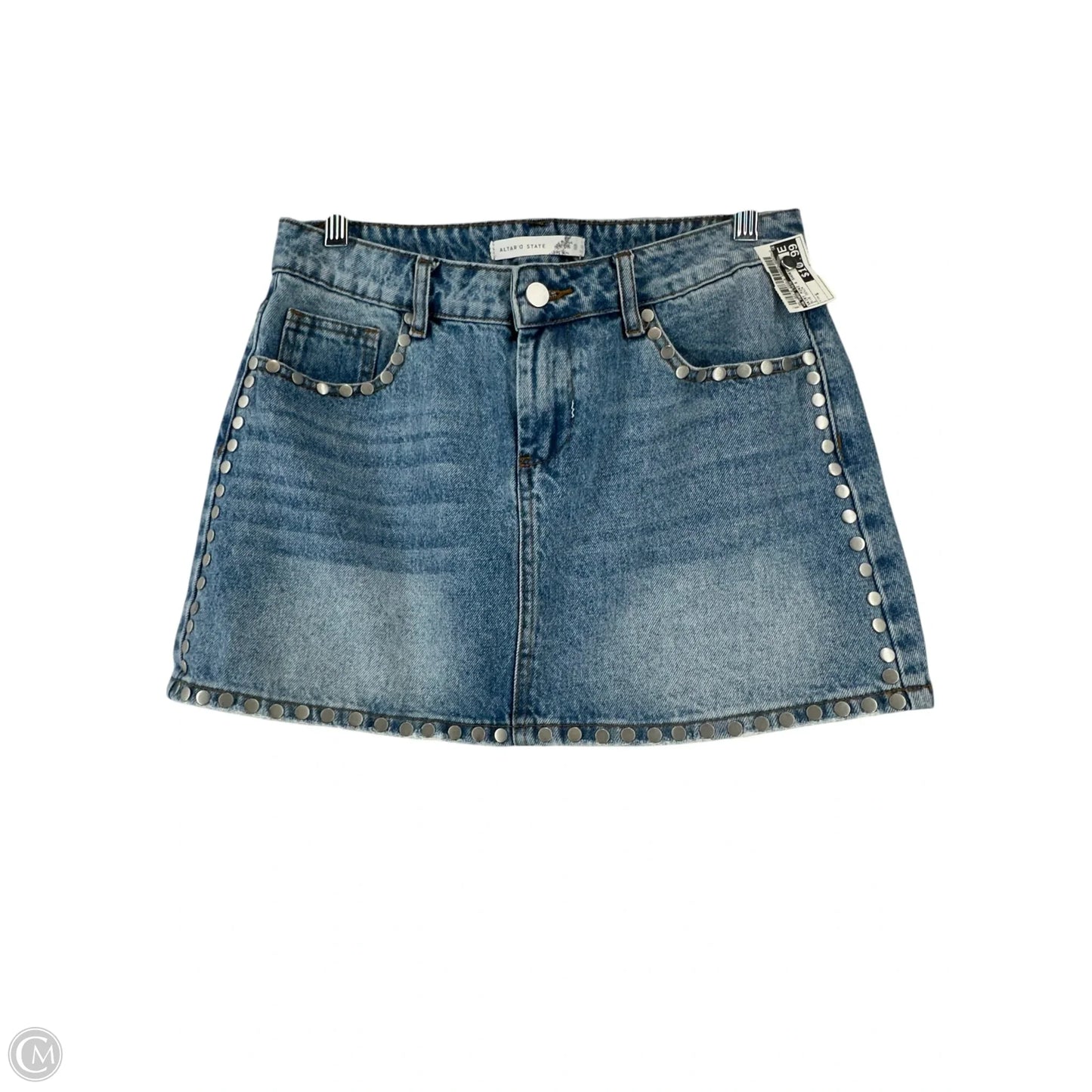 Skirt Mini & Short By Altard State In Blue Denim, Size: S