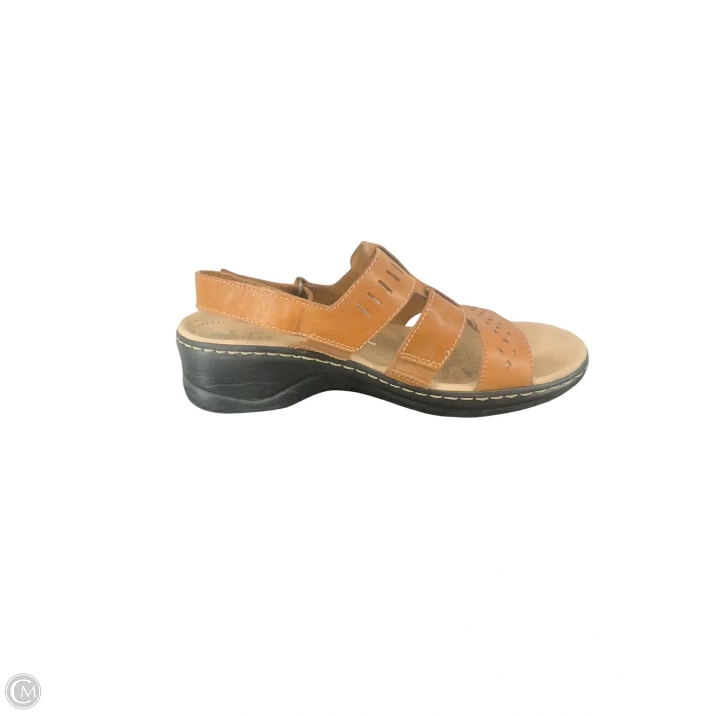 Shoes Flats By Clarks In Brown, Size: 9