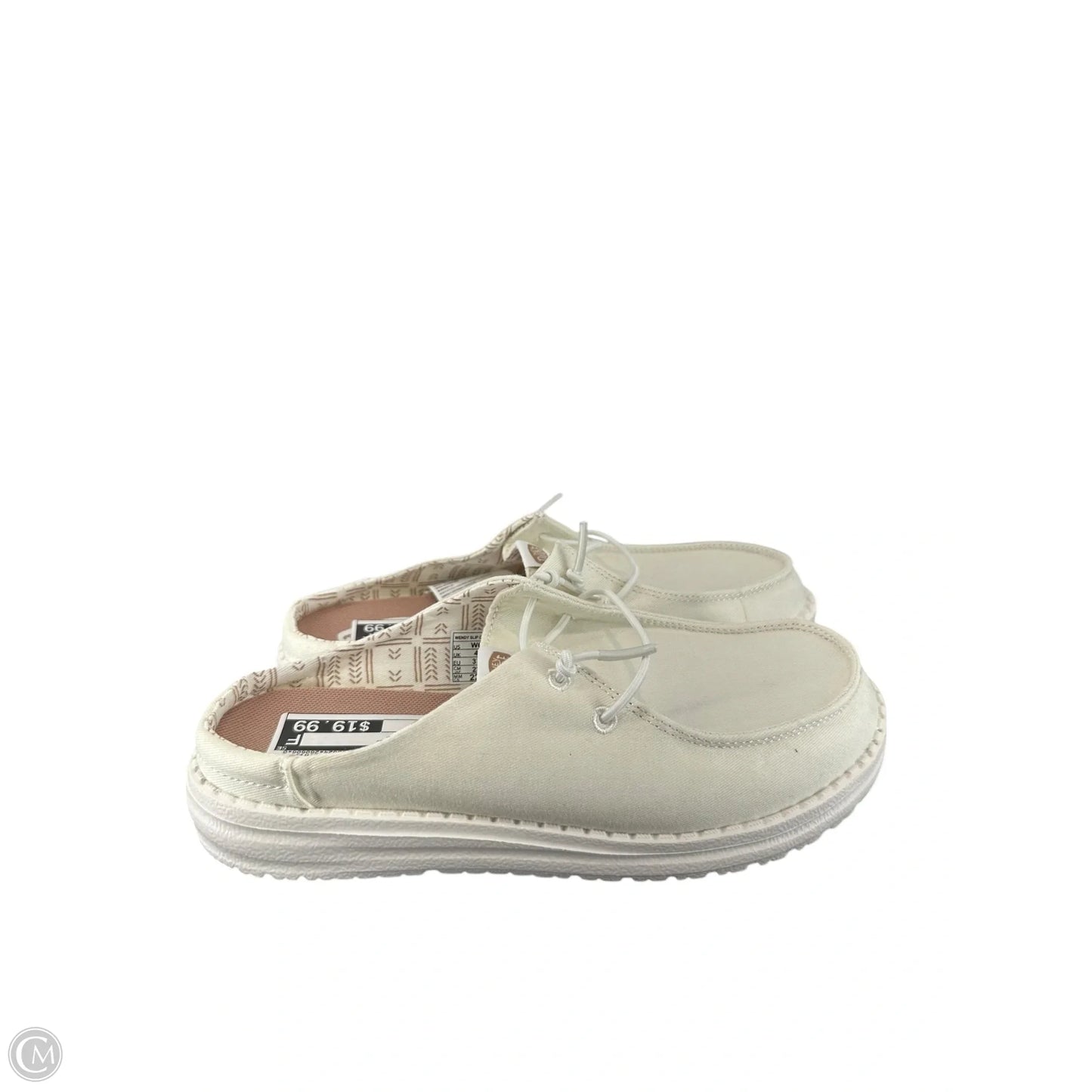Shoes Flats By Hey Dude In Cream, Size: 6
