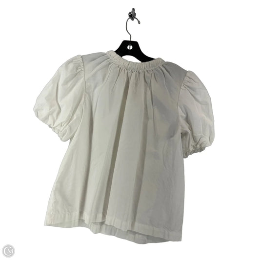 Top Short Sleeve By Ann Taylor In White, Size: S