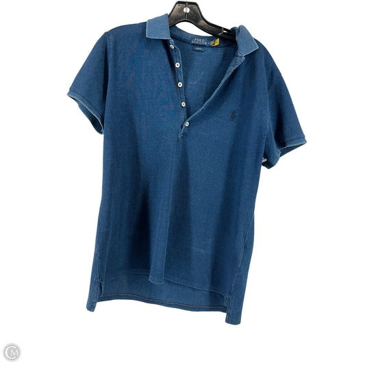 Top Short Sleeve By Polo Ralph Lauren In Blue, Size: L