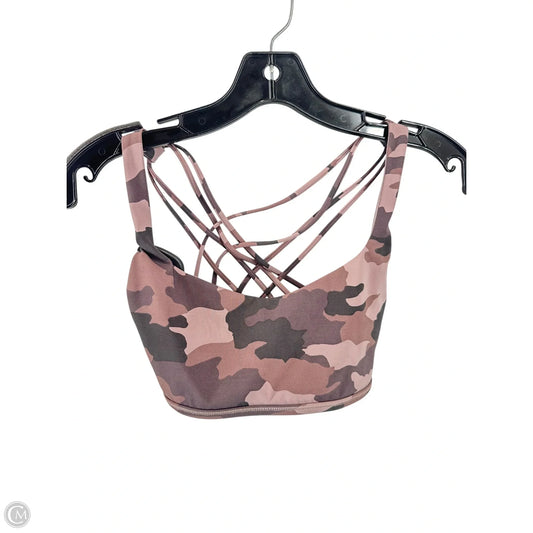Athletic Bra By Lululemon In Camouflage Print, Size: 8