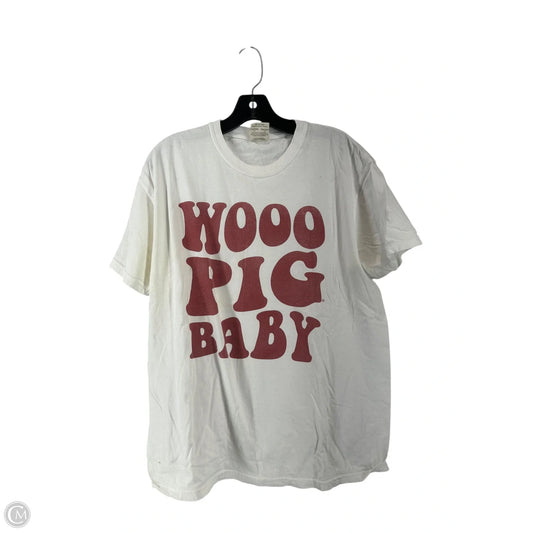 Top Short Sleeve By Comfort Colors In White, Size: L