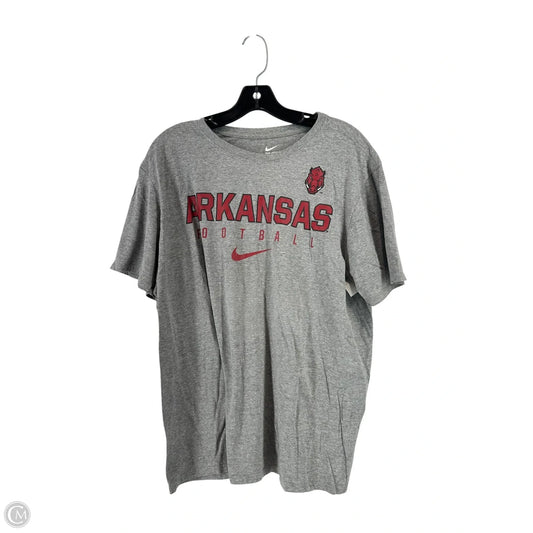 Top Short Sleeve By Nike In Grey, Size: Xl