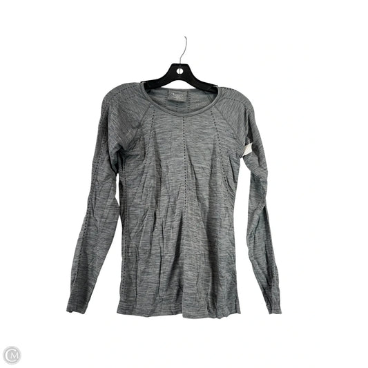 Athletic Top Long Sleeve Collar By Athleta In Grey, Size: M