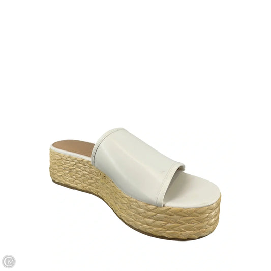 Shoes Heels Wedge By Time And Tru In White, Size: 9