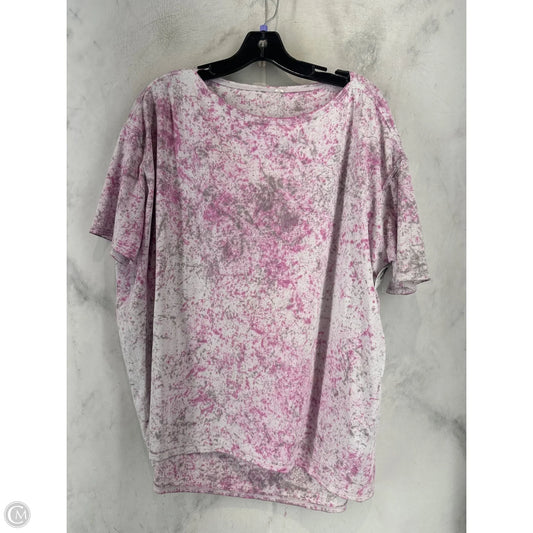Athletic Top Short Sleeve By Lululemon In Multi-colored, Size: L