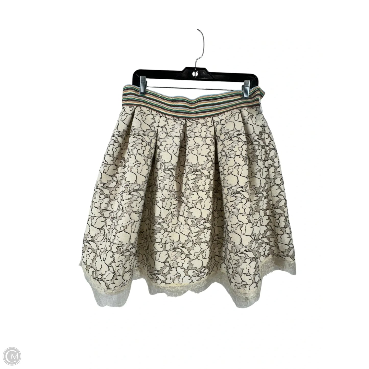Skirt Midi By Clothes Mentor In Cream, Size: L