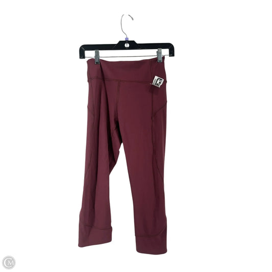 Athletic Leggings By Lululemon In Maroon, Size: 6