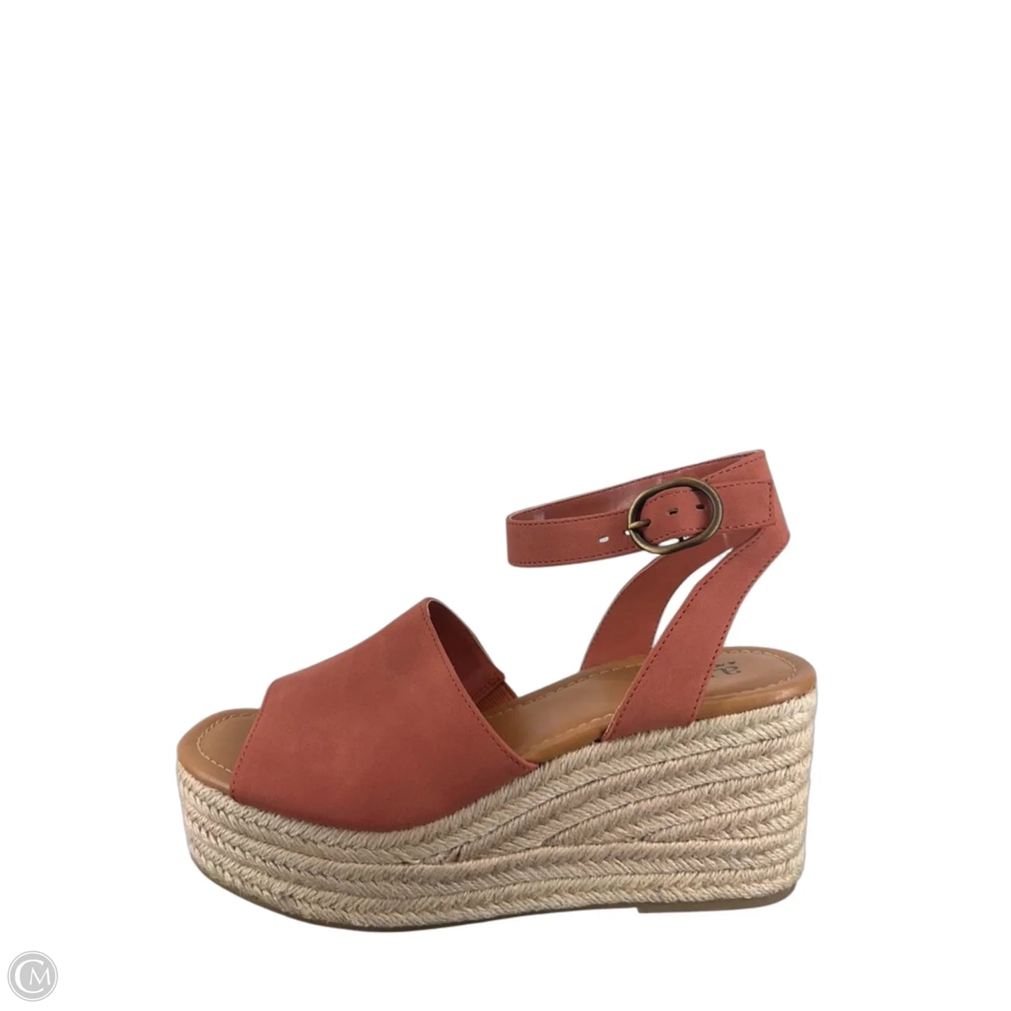 Sandals Heels Wedge By Ana In Brown, Size: 8.5