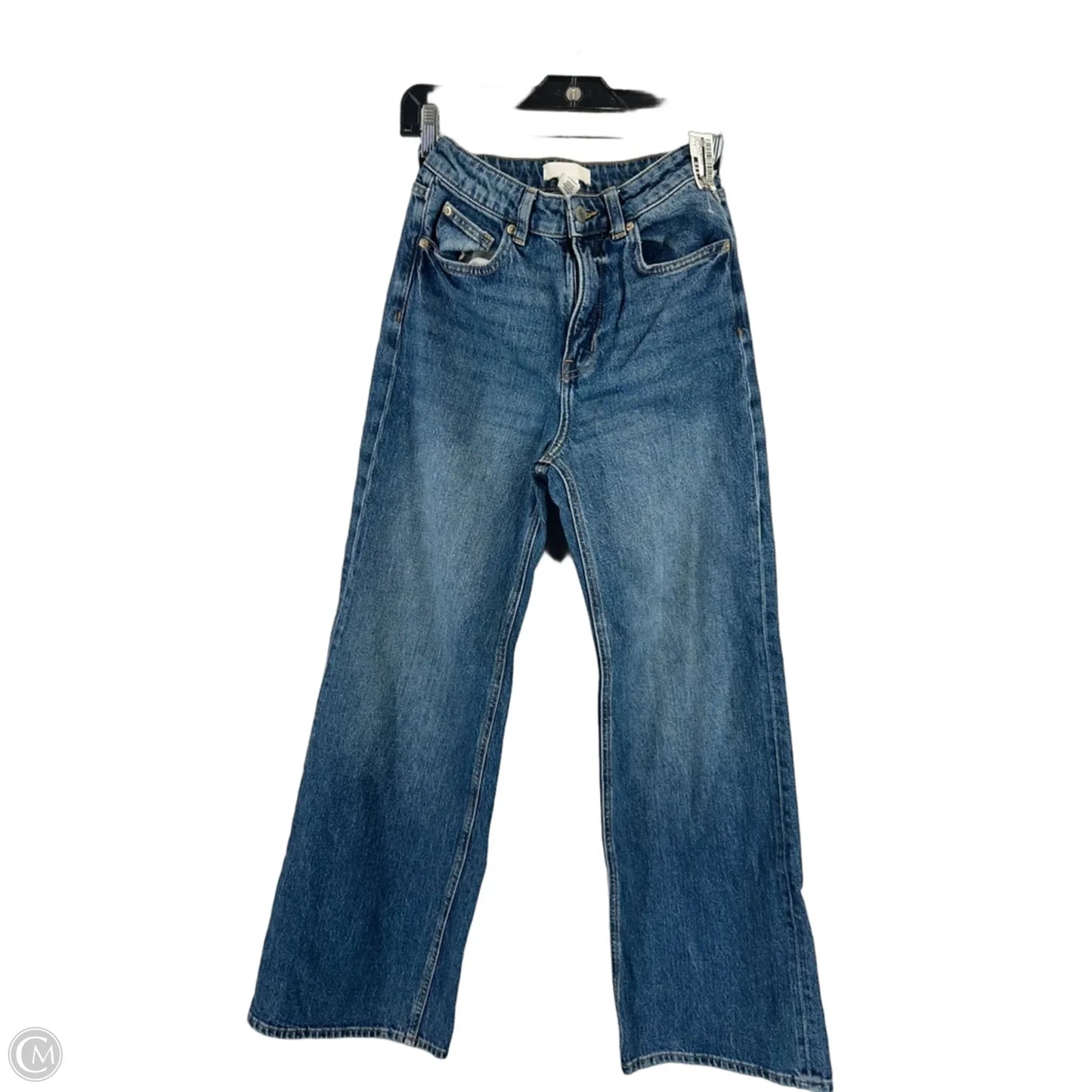 Jeans Straight By H&m In Blue Denim, Size: 2