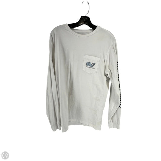 Top Long Sleeve By Vineyard Vines In White, Size: M