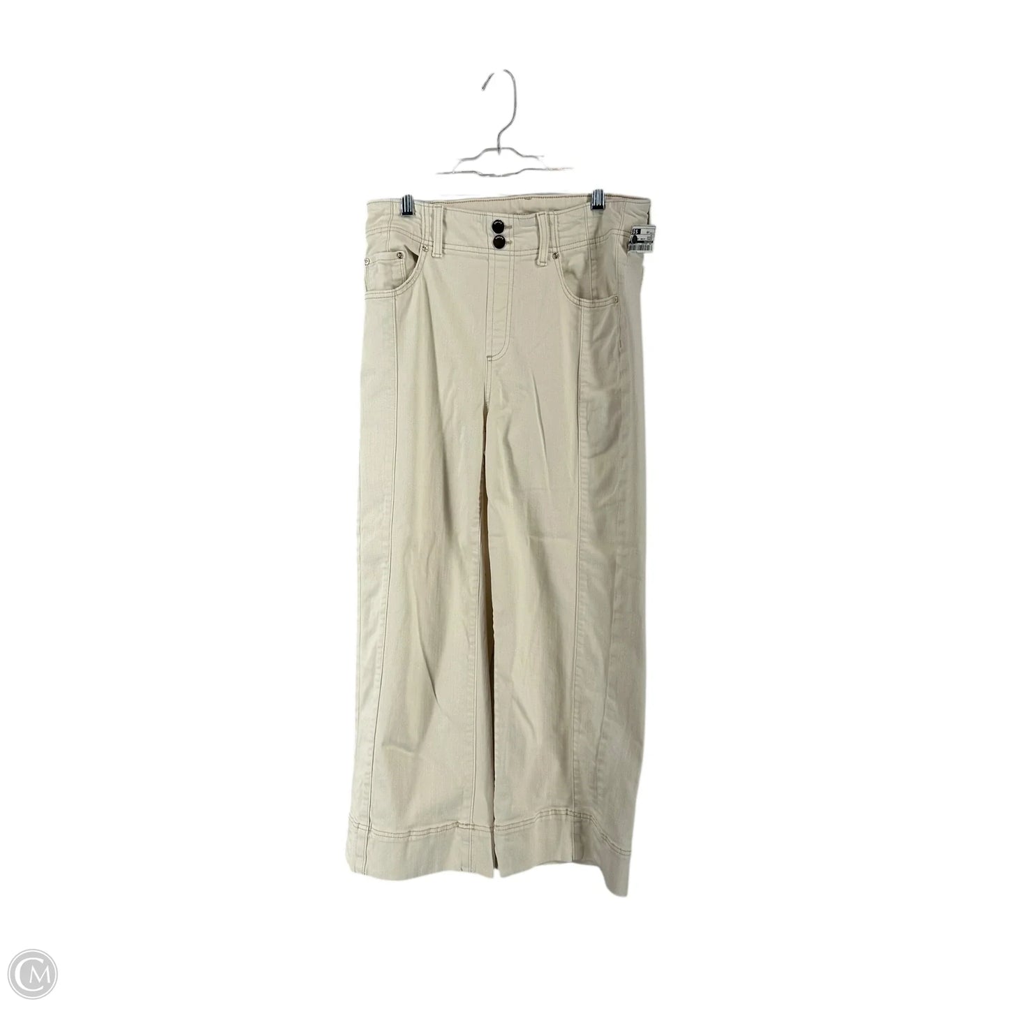 Jeans Wide Leg By Chicos In Cream, Size: 10