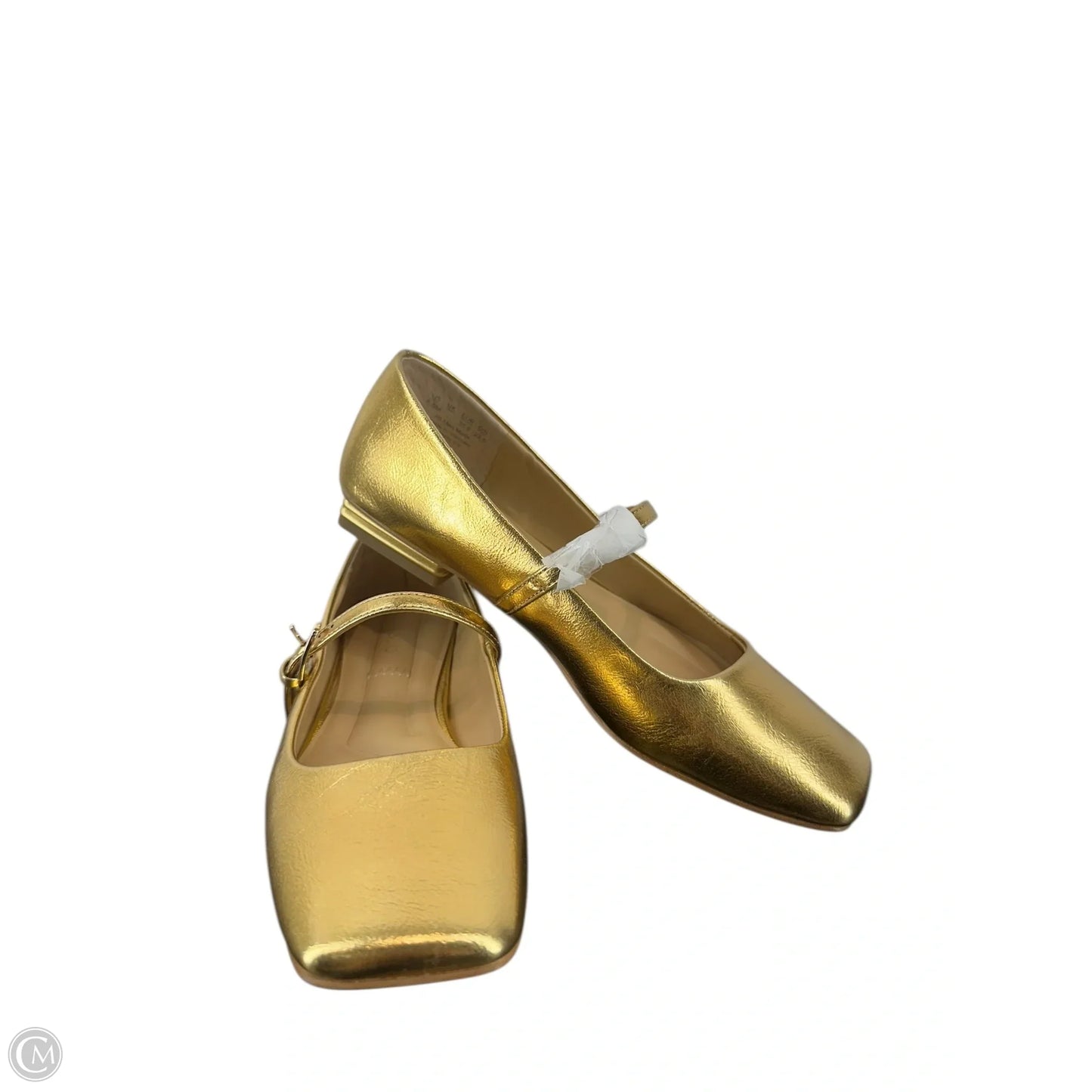 Shoes Flats By Franco Sarto In Gold, Size: 5.5