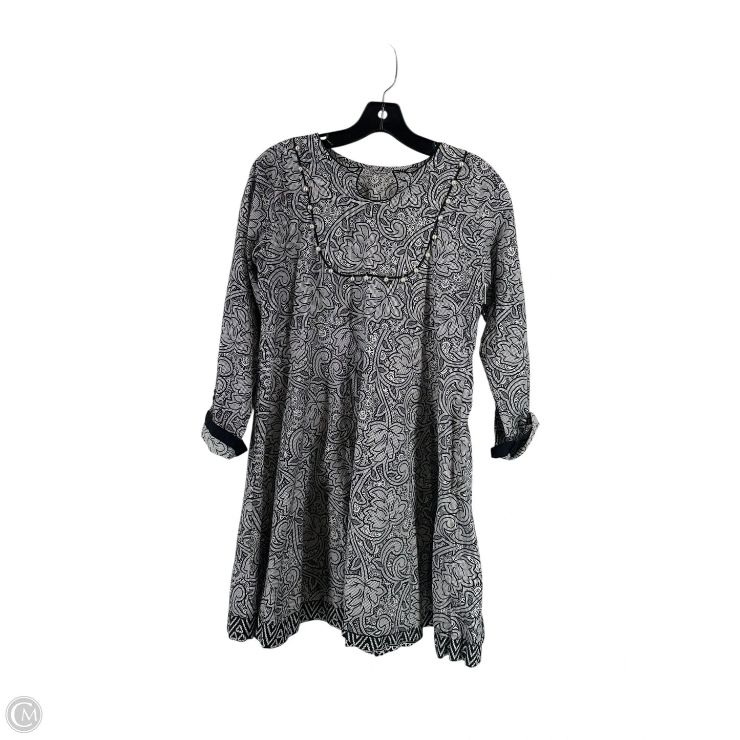 Dress Casual Midi By Clothes Mentor In Black & White, Size: S