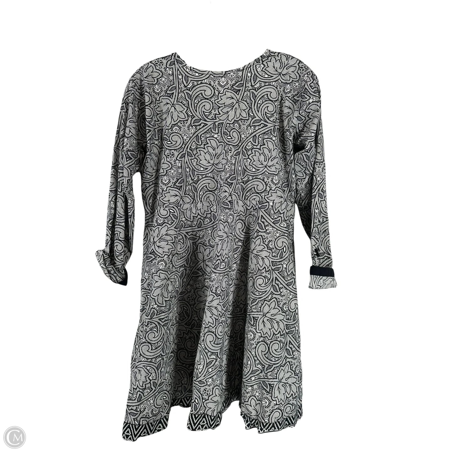 Dress Casual Midi By Clothes Mentor In Black & White, Size: S