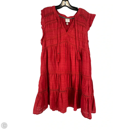 Dress Casual Midi By Knox Rose In Red, Size: 2x