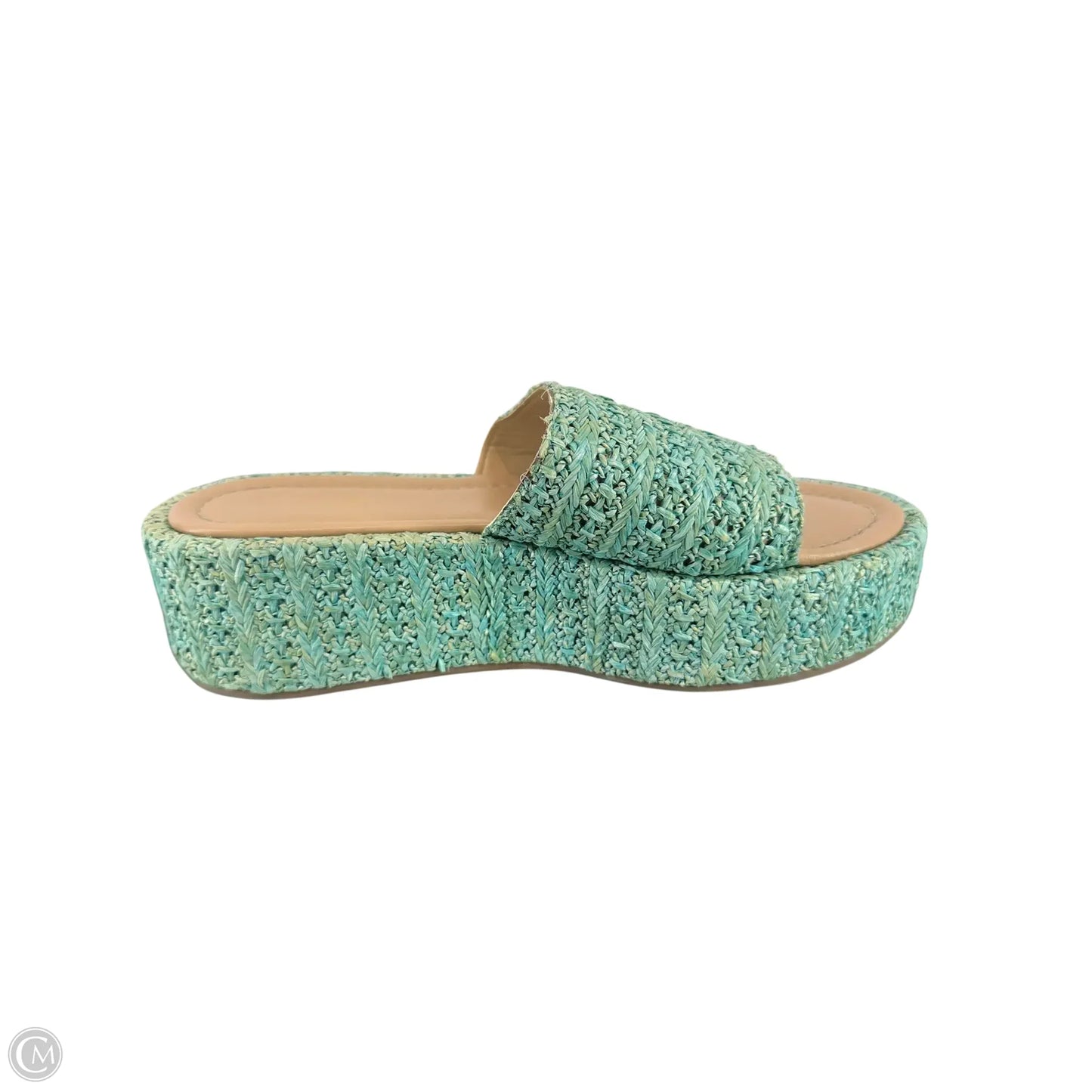 Shoes Heels Wedge By Saint Germain In Green, Size: 10