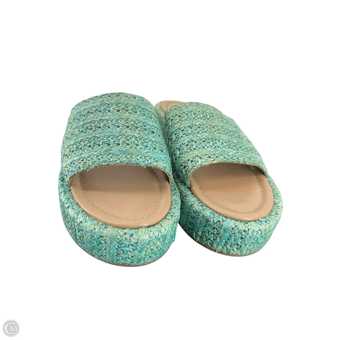 Shoes Heels Wedge By Saint Germain In Green, Size: 10