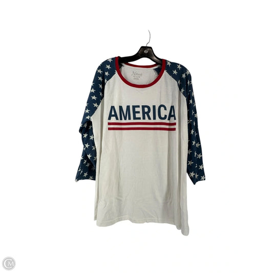 Top Long Sleeve By Natural Reflections In Multi-colored, Size: 1x