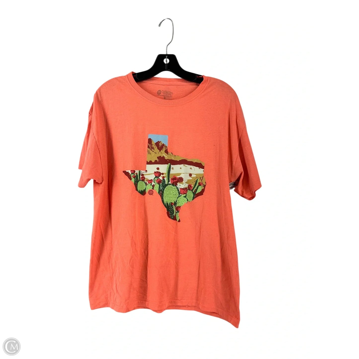 Top Short Sleeve By Clothes Mentor In Coral, Size: L