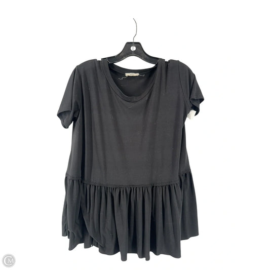 Top Short Sleeve By Entro In Black, Size: S