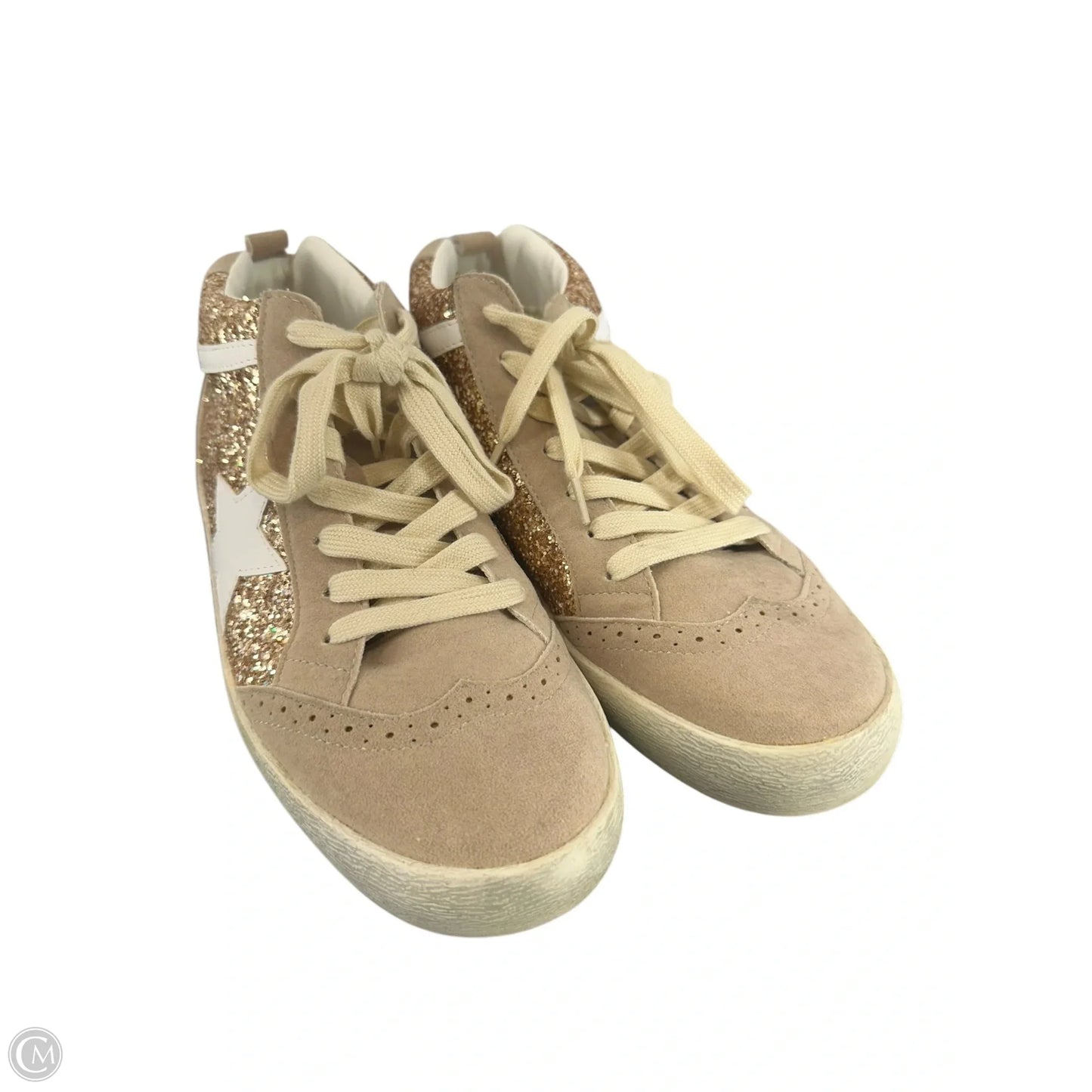 Shoes Sneakers By Clothes Mentor In Tan, Size: 7.5