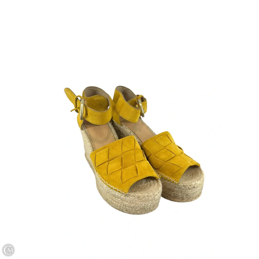 Sandals Heels Block By Marc Fisher In Yellow, Size: 6.5