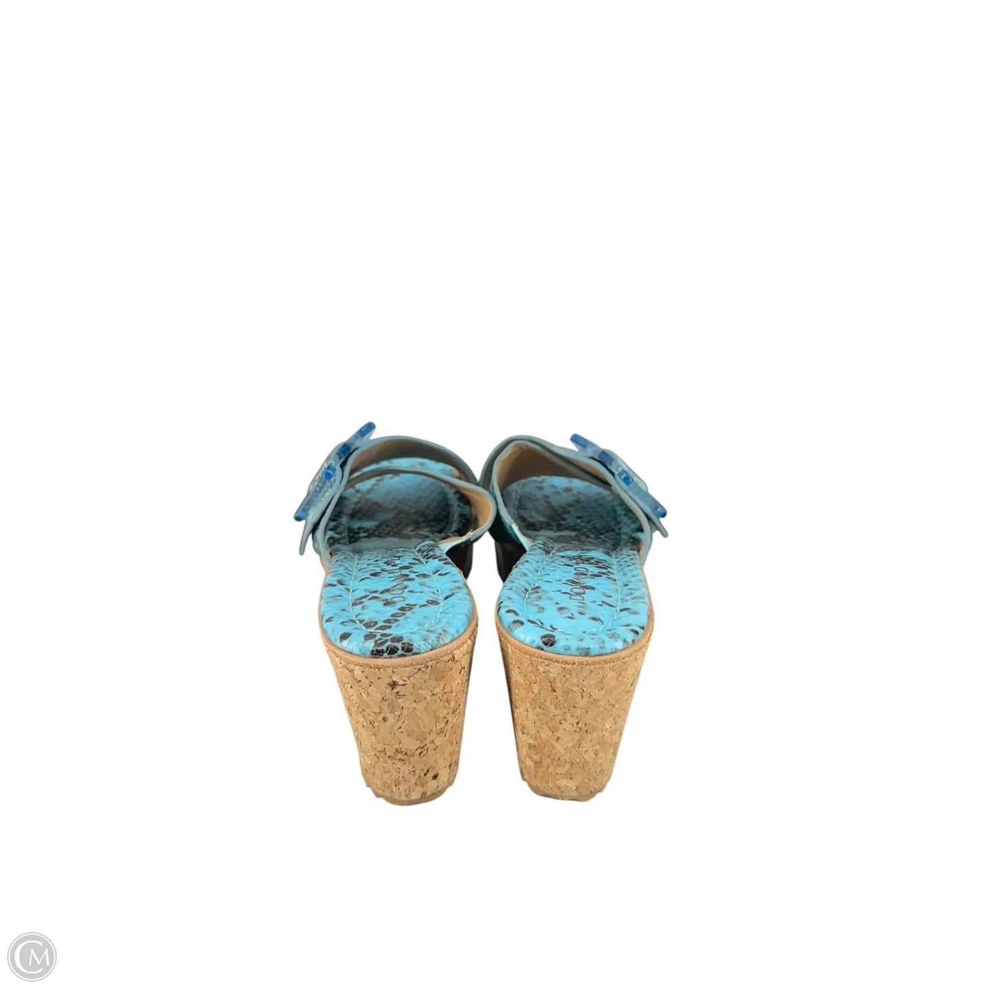 Sandals Heels Block By Donald Pliner In Teal, Size: 5.5