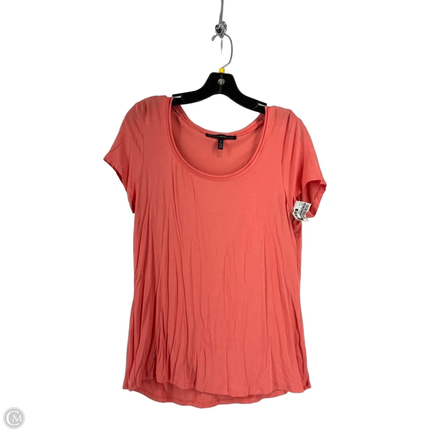 Top Short Sleeve Basic By White House Black Market In Coral, Size: M