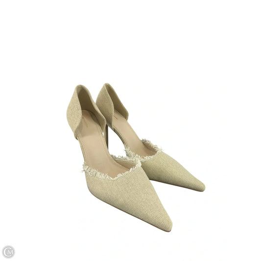 Shoes Heels Kitten By Pretty Little Thing In Tan, Size: 8