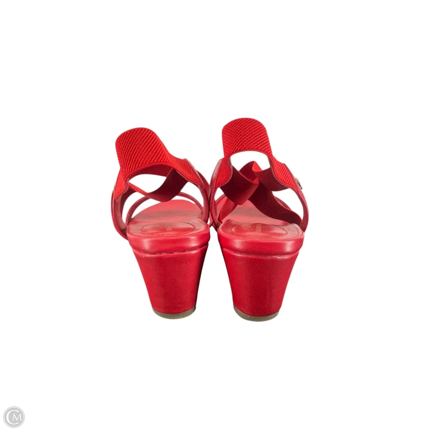 Sandals Heels Block By Bandolino In Red, Size: 9.5
