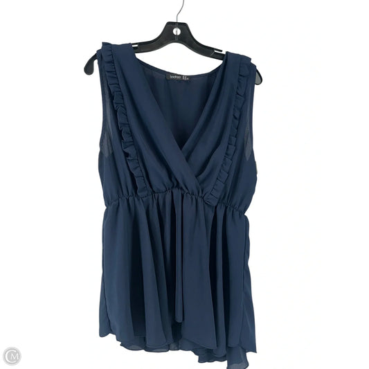Top Sleeveless By Boohoo Boutique In Navy, Size: 18