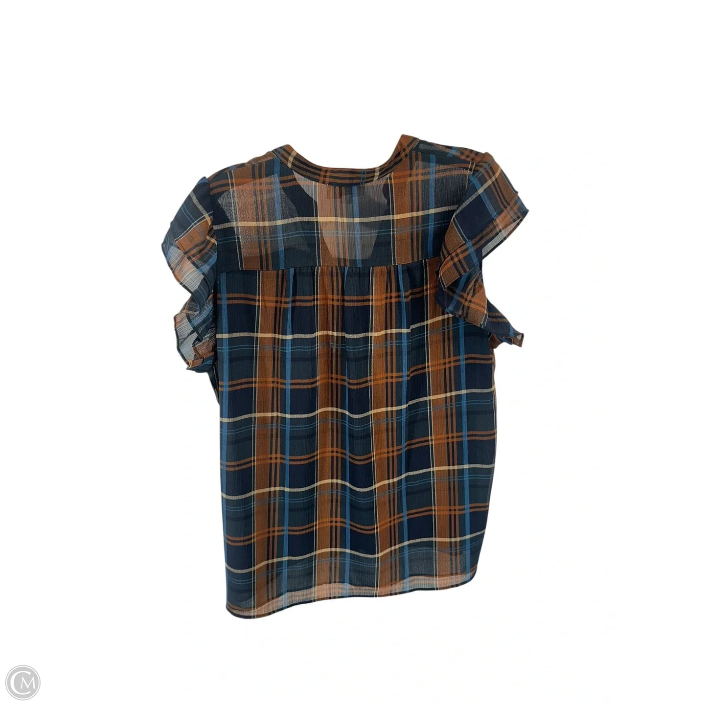 Top Sleeveless By Loft In Plaid Pattern, Size: M