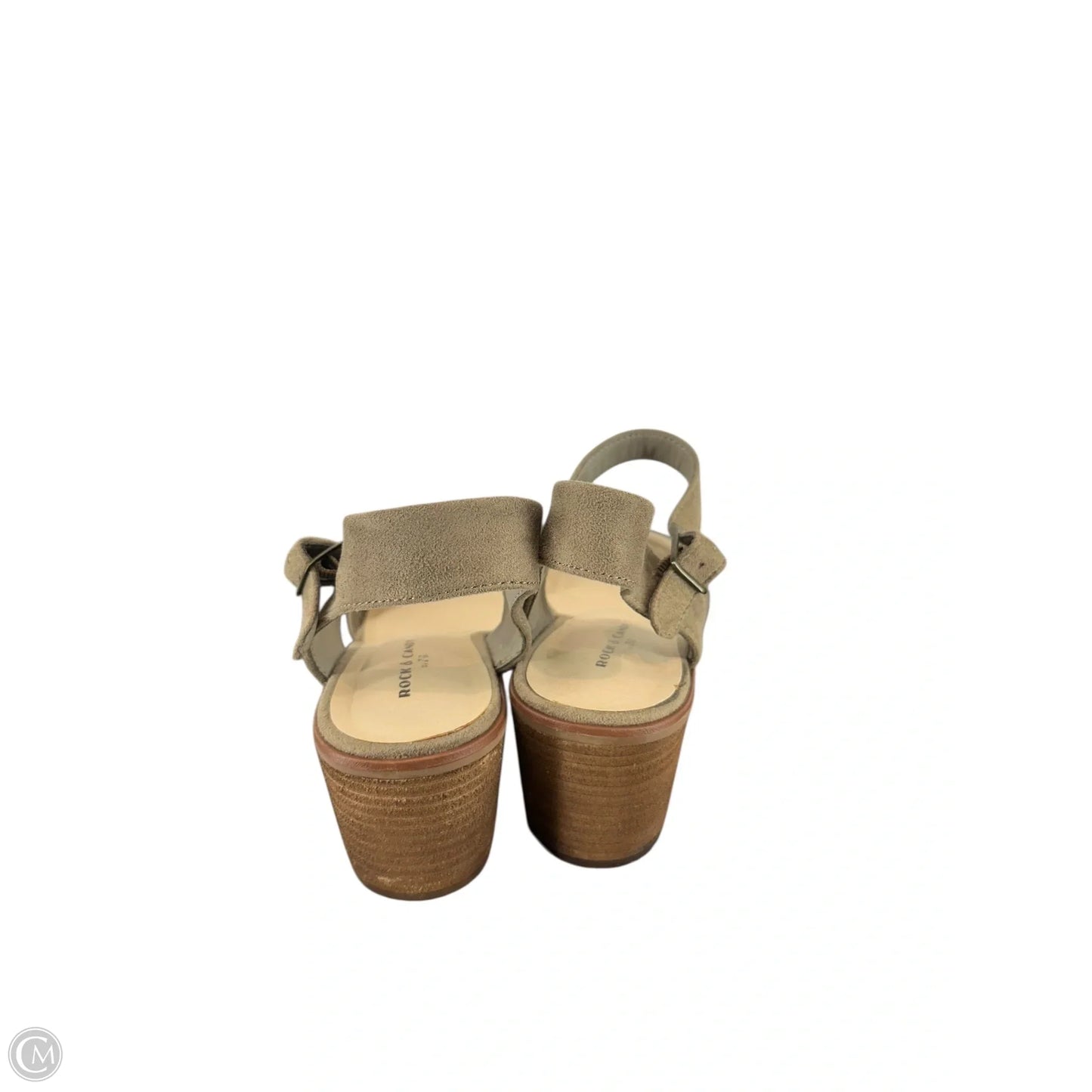 Sandals Heels Block By Rock And Candy In Grey, Size: 10